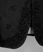 Valerio Milano Men's Black Crystal Jewelried Special Tuxedo Custom Desing Vest Suit