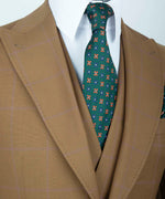 Valerio Milano 3-Piece ItalianMen's suit 100% Wool Point Seam Front 2 Button Classic Suit W/ Straight Leg Trousers