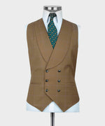 Valerio Milano 3-Piece ItalianMen's suit 100% Wool Point Seam Front 2 Button Classic Suit W/ Straight Leg Trousers