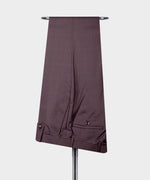 Valerio Milano 3-Piece Italian Men's Suit- Burgundy 100% Wool 3 Side Pockets Classic Suit W/ Straight Leg Trousers