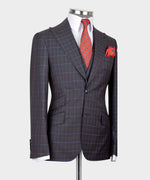 Valerio Milano 3- Piece Italian Men's Suit - 100% Wool Point Seam Classic Suit W/ Straight Leg Trousers