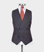 Valerio Milano 3- Piece Italian Men's Suit - 100% Wool Point Seam Classic Suit W/ Straight Leg Trousers
