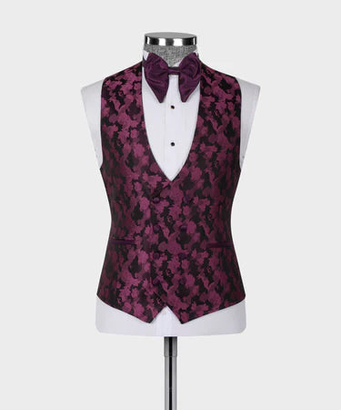 Valerio MilanoDouble Lapeled Purple Tuxedo