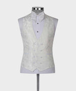 Valerio Milano Double Lapeled White Tuxedo Suit