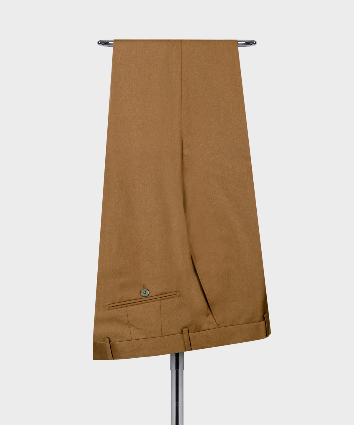 Valerio Milano 3-Piece Italian Men's Suit -Light Brown Golden Button 100% Wool Classic Vest Suit