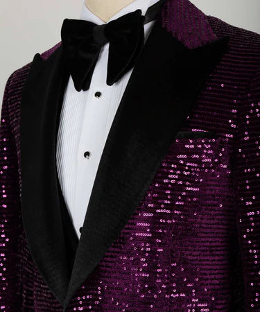Valerio Milano Velvet Tuxedo Purple-Black
