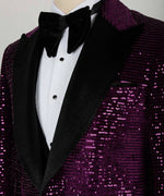 Valerio Milano Velvet Tuxedo Purple-Black