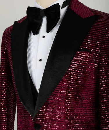 Valerio Milano Velvet Tuxedo Burgundy-Black