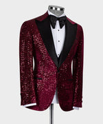 Valerio Milano Velvet Tuxedo Burgundy-Black