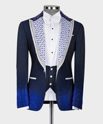 Blue Stone Embroidered Special Tuxedo