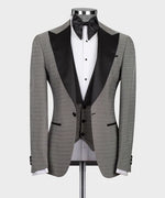 Valerio Milano Black Satin Collar Gray Tuxedo