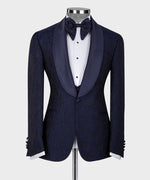 Valerio Milano Blue Satin Collar Blue Tuxedo Suit