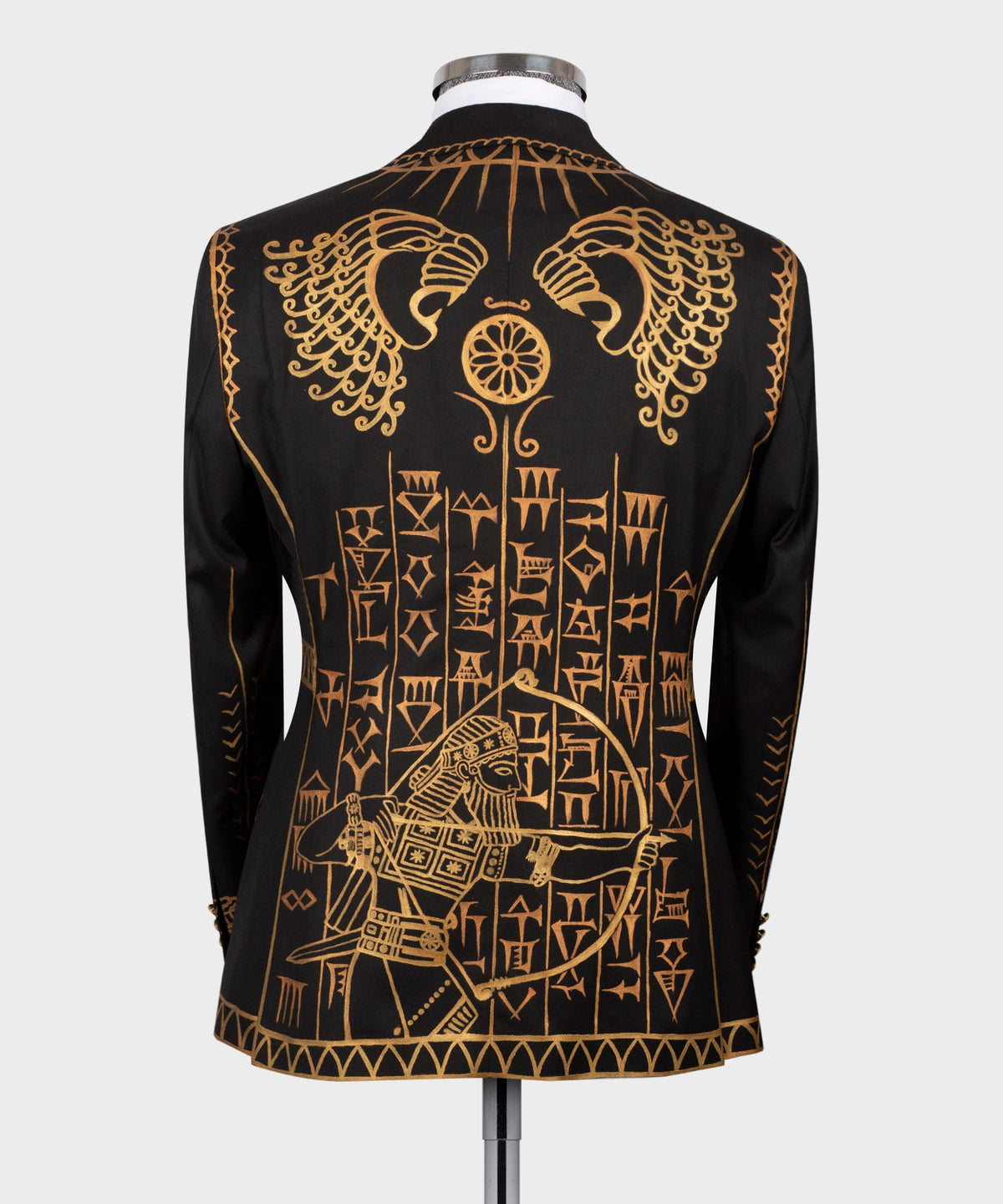 Valerio Milano Men's Painting Tuxedo Custom Desing Vest Suit And Trousers