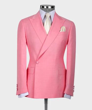 Valerio Milano Double Breasted Pink Men’S Suit