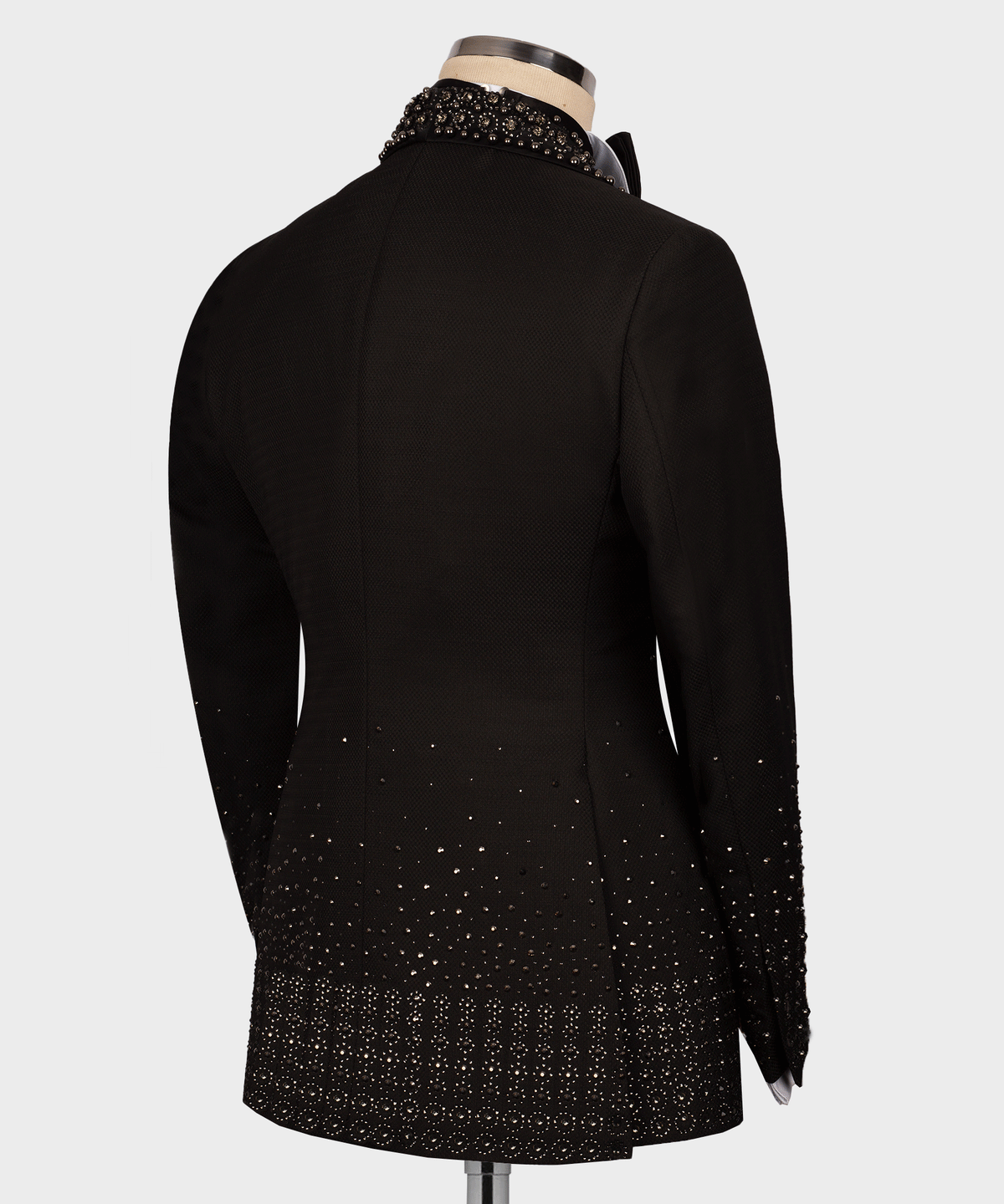 Valerio Milano Men's Black Round Patterned Custom Desing Tuxedo Vest Suit W/ Pant