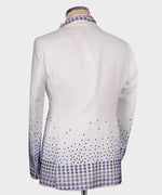 Valerio Milano Blue Gem Stone Detailed White Custom Tuxedo Suit