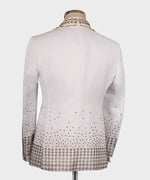 Valerio Milano Gold Gem Stone Detailed White Custom Tuxedo Suit
