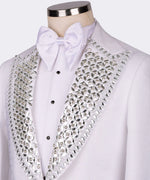 Valerio Milano White Gem Stone White Special Tuxedo Suit