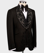 Valerio Milano Handmade Black Custom Design Tuxedo Suit