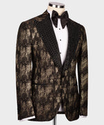 Valerio Milano Brushed Gold Custom Desing Tuxedo Suit