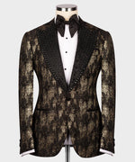 Valerio Milano Brushed Gold Custom Desing Tuxedo Suit
