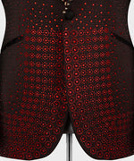 Valerio Milano Round Patterned Custom Burgundy Tuxedo