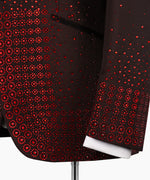 Valerio Milano Round Patterned Custom Burgundy Tuxedo