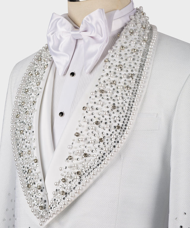 Valerio MilanoGem Stone Detailed White Special Tuxedo