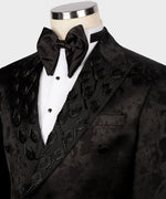 Valerio Milano Black Patterned Custom Tuxedo