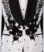 Valerio Milano Men's Flower Embroidered White Custom Vest Suit & Pant