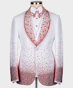 Valerio Milano-Red Stone Embroidered Custom Design Tuxedo
