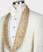 GOLD STONE EMBROIDERED CUSTOM DESIGN TUXEDO