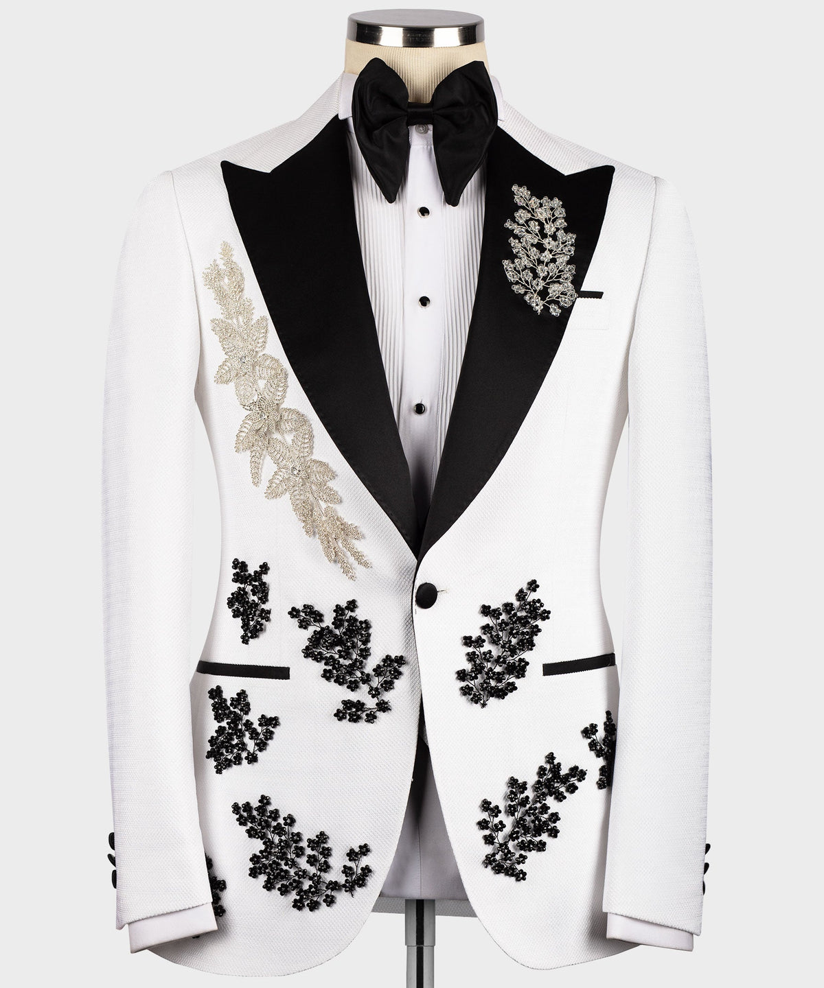 Valerio MilanoMen's White Front One Button Custom Desing Vest Suit W/ Pant