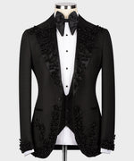 Valerio Milano Men's Black Silk and Wool Custom Desing Suit W/ Pant