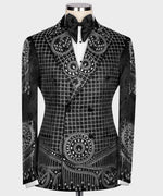 Valerio Milano Men's 100% Silk Satin Front One Button Custom Desing Vest Suit