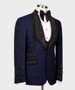 Valerio Milano ItalianMen's BLUE 100% Silk Satin Front 1 Button Vest Suit W/ Pant