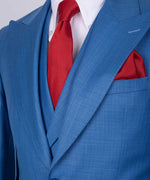 Valerio Milano 3-Piece Italian Men's Suit Triple Classic Suit Front 2 Button Classic Plaid W/ Straight Leg Trouser