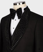 Valerio Milano Black Gem Stone Custom Black Tuxedo