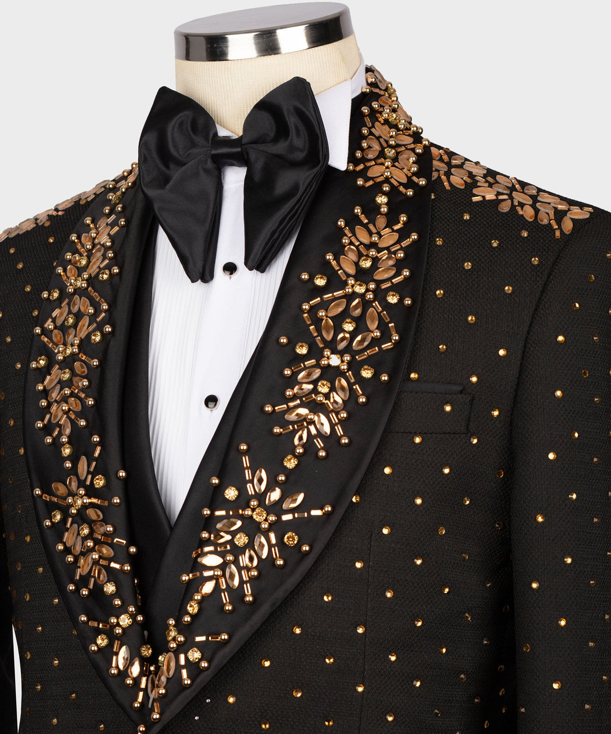 Valerio MilanoMen's Black Front One Button Custom Desing Vest Suit W/ Trousers