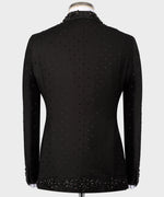 Valerio MilanoMen's Black Handmade Custom Desing Tuxedo Silk & Wool Vest Suit