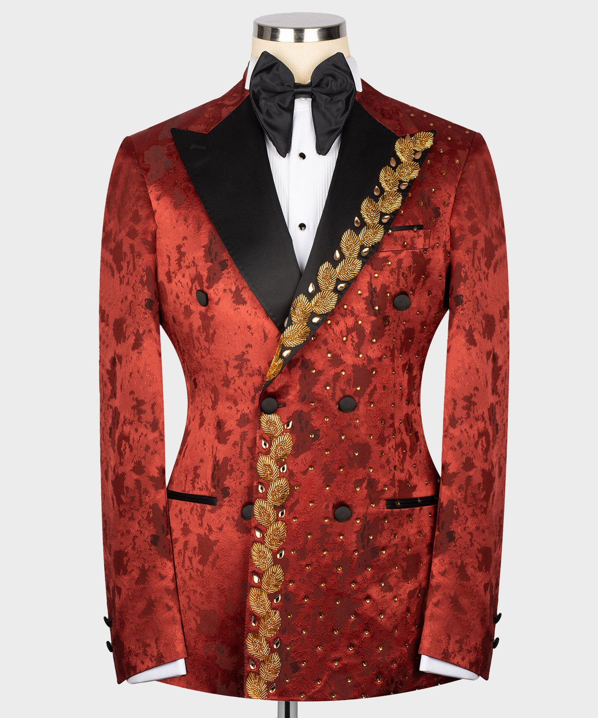Valerio Milano Men's Red 100% Silk Satin Custom Desing Classic Vest Suit W/ Pant