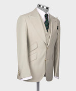 Gray Big Size Suit With Classic Vest