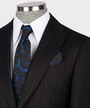 Valerio Milano 3-Piece Italian Men's Suit 100% Wool Dot Seam Front Two Buttons Triple Classic Vest Suit