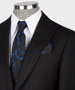Valerio Milano 3-Piece Italian Men's Suit 100% Wool Dot Seam Front Two Buttons Triple Classic Vest Suit