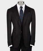 Valerio Milano 3-Piece Italian Men's Suit 100% Wool Dot Seam Front Two Buttons Triple Classic Vest Suit