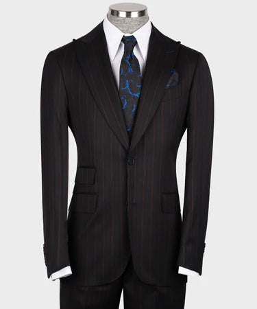 Valerio Milano 3-Piece Italian Men's Suit 100% Wool Dot Seam Front Two Buttons Triple Classic Vest Suit
