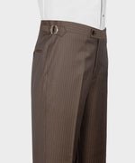 Valerio Milano 3-Piece Italian Men's SuitDot Seam Pointed Collar Triple Classic Suit W/ Straight Leg Trousers