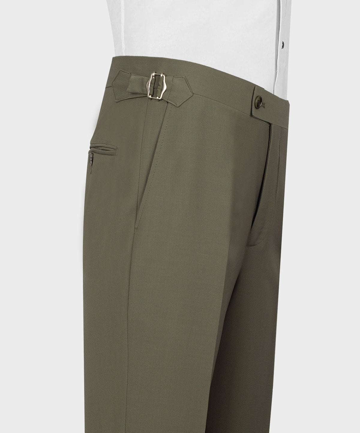 Valerio Milano 3-Piece Italian Men's Suit Dark Green 100% Wool Front Two Buttons Triple Classic Suit