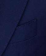 Valerio Milano 3-Piece Italian Men's Suit Blue 100% Wool Pointed Collar Triple Classic Suit W/ Straight Leg Trouser