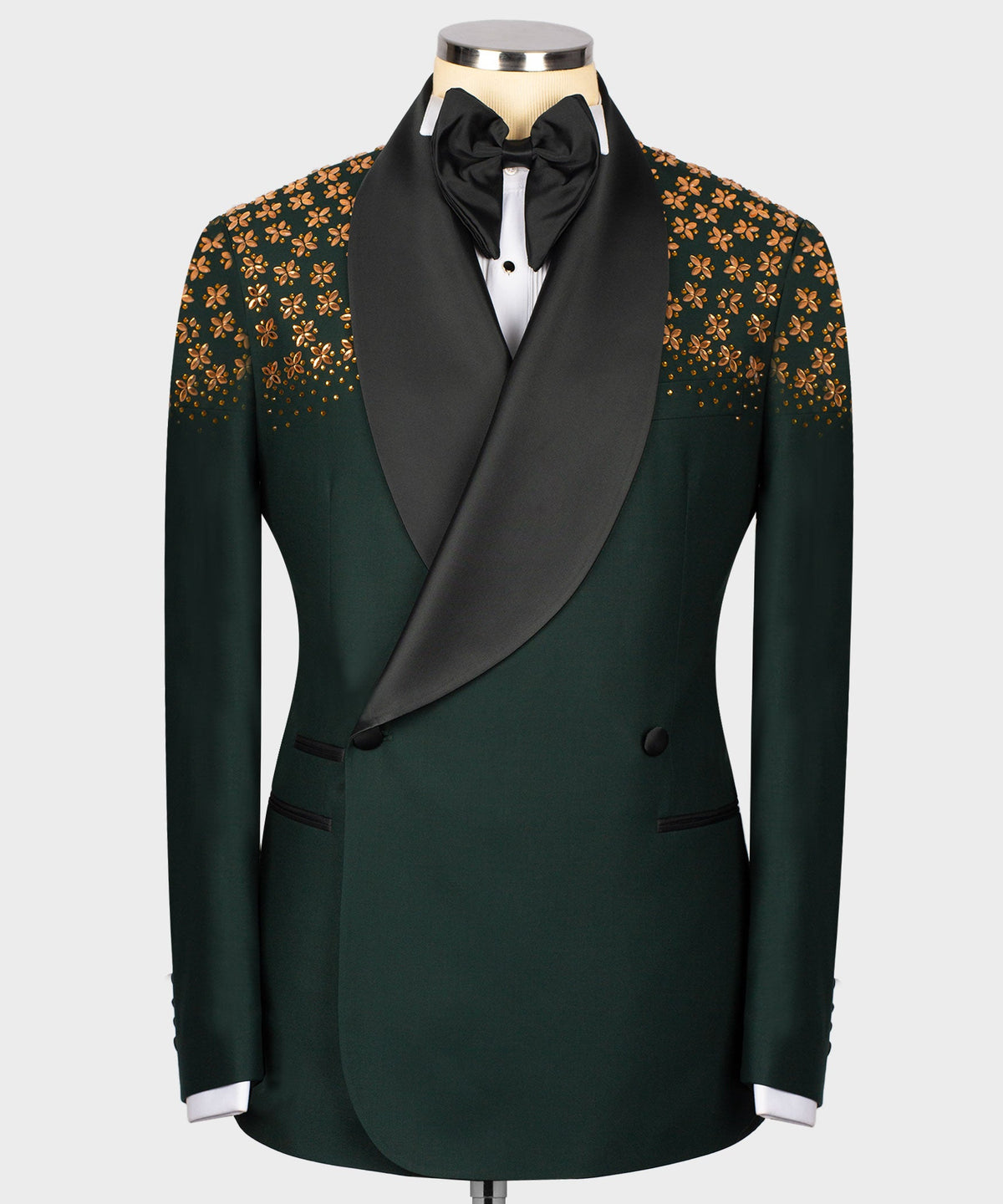 Valerio Milano Men's Dark Green 100% Silk Satin Custom Desing Classic Vest suit